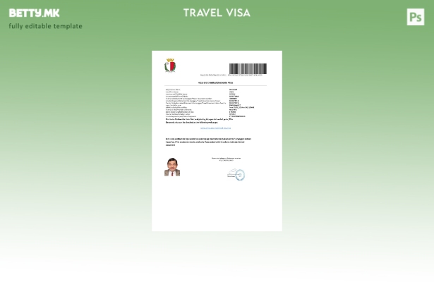 модерен стил Малта и виза во шаблон за Word и Pdf